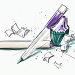 Twee potloden en puntenslijpsel met propjes papier.